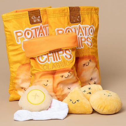 YEPPUPPY Sniffing Play for Mental Stimulation& Hide & Seek Plush Treat Dispenser – Boredom-Busting Interactive Burrow Dog Toy – Snuffle Puzzle Enrichment Gamewith Crinkle Chip Bag Design