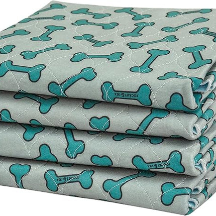 rocket & rex Premium Washable Pee Pads for Dogs, Waterproof & Reusable Puppy Pads for Potty Training, Whelping, Lining Crates & More, Guaranteed for up to 300 Washes, 30" x 36" (Pack of 4)