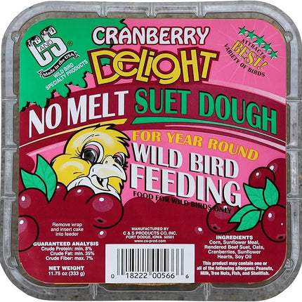 C&S Cranberry Delight No Melt Suet, 11.75 Ounce (Pack of 12)