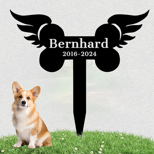 Custom Pet Name Memorial Grave Stake Marker, Custom Pet Garden Metal Stake, Pet Memorial Metal Sign, Personalized Pet Memorial Stake, Outdoor Pet Garden Decor