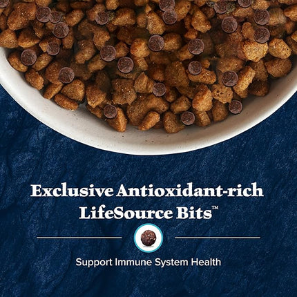 Blue Buffalo Wilderness Natural High-Protein Dry Food for Adult Dogs, WITH WHOLESOME GRAINS, Salmon, 28-lb Bag.