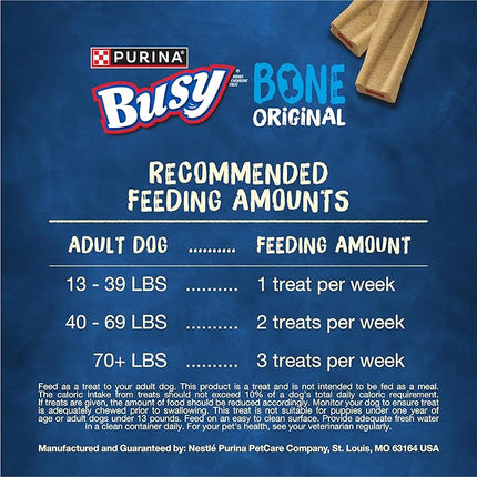 Purina Busy Bone Adult Dog Chew Bone Treats, Original - 10 ct. Pouch