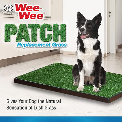 Four Paws Wee-Wee Premium Patch Indoor and Outdoor Pet Potty for Dogs l Dog Potty Training l Artificial Grass l Wee-Wee Patch (Pack of 3)