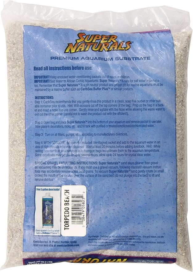 Carib Sea ACS05823 Super Natural Torpedo Beach Sand for Aquarium, 5-Pounds