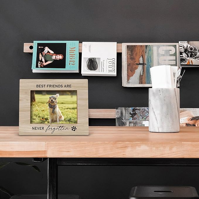 FONDCANYON Pet Memorial Picture Frame, Pet Memorial Gifts, Pet Picture Frame, Dog Memorial Picture Frame, Dog Picture Frames For Dogs That Passed, Best Friend Are Never Forgotten Dog Photo Frame 5x7 (Color2)