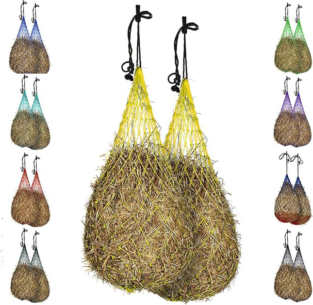 Majestic Ally Hay Net, Set of 2, Length - 54”, Holes 3"x3" for Horses