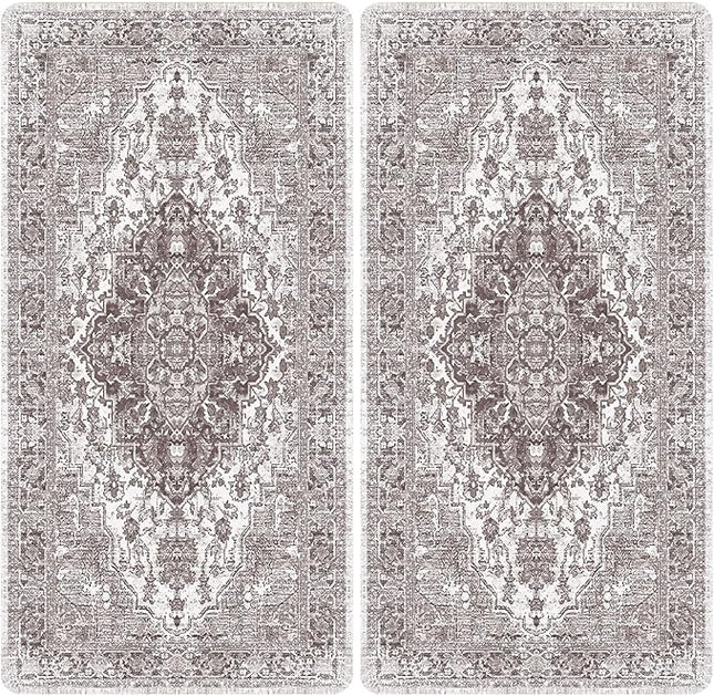 nunubaby Washable Pee Pads for Dogs, Stylish, Non-Slip and Leak-Proof Pee Pads. Reusable Potty Pads for Dogs for Crates and Floors.(Brown/Geo, 36" x72" )