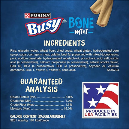 Purina Busy Made in USA Facilities Small Breed Dog Bones, Mini - 20 ct. Pouch