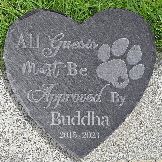 Pet Memorial Stones, Gifts Personalized, Loss of Dog Sympathy Gifts, Bereavement for Pet, Grave Headstone, - Design E, 6''x6''/15x15cm