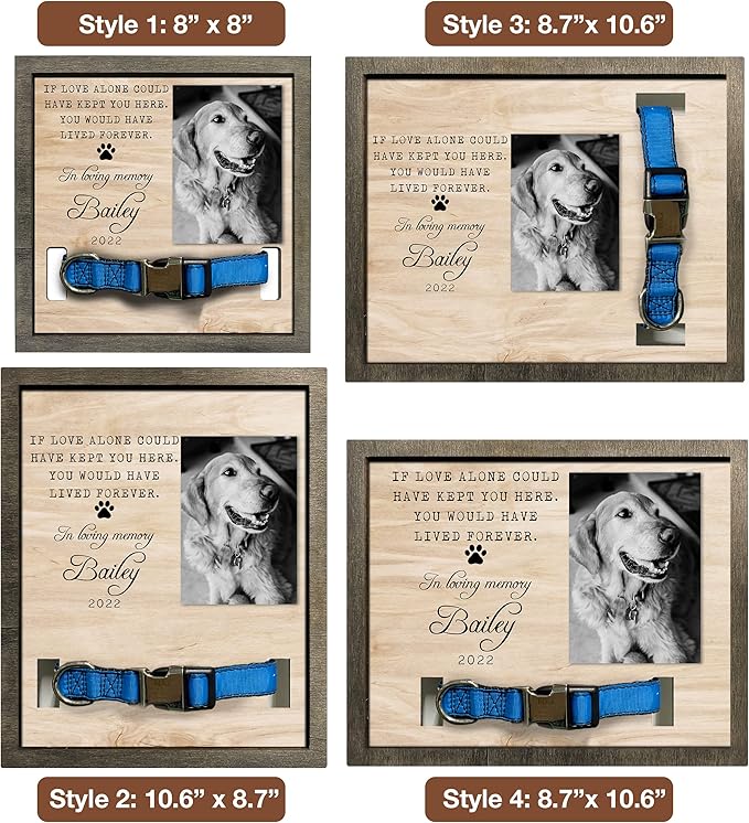 Dog Memorial Gifts Bereavement Gifts Cat Memorial Dog Loss Sympathy Gift Custom Cat Picture Collar Frames Keepsakes Death Remembrance Funerary Decor Wall Best Dog Ever