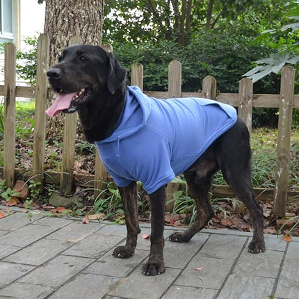 Lovelonglong Blank Basic Hoodie Sweatshirt for Dogs 100% Cotton Fits Small Medium Dachshund Large Dog Royle Blue S