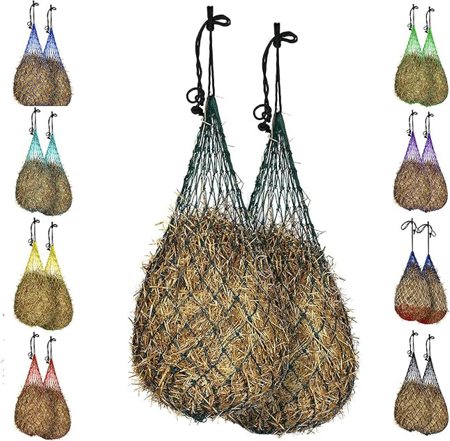 Majestic Ally Hay Net, Set of 2, Length - 54”, Holes 3"x3" for Horses