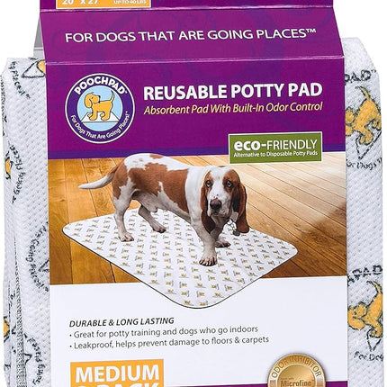 PoochPad Original Washable, Reusable Potty Pad (Medium, Pack of 2) - Unmatched Odor Control, Leakproof Puppy Training Pee Pad