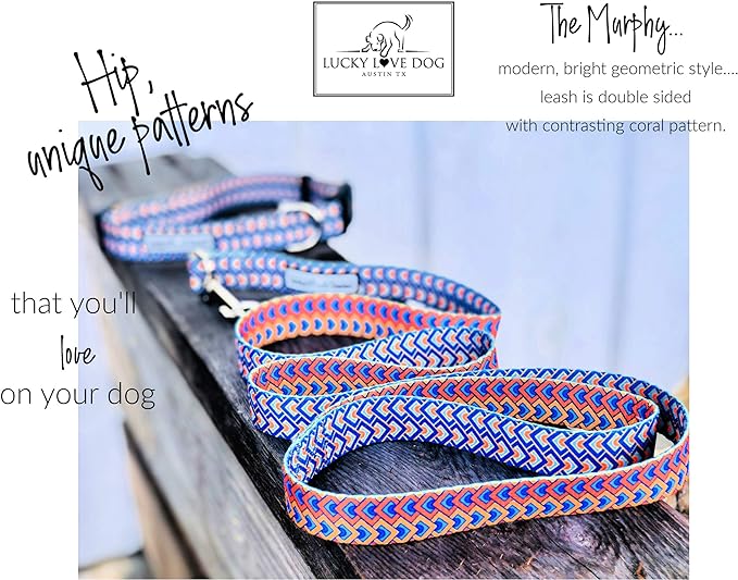 Lucky Love Dog Collars, Comfortable, Soft, Cute Dog Collar for Small Medium Large Dogs, Murphy, Medium