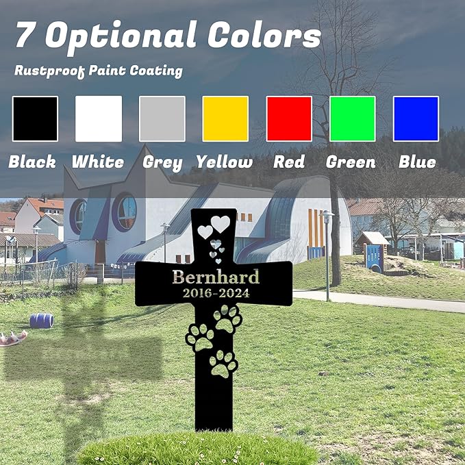 Custom Pet Name Memorial Grave Stake Marker, Custom Pet Garden Metal Stake, Pet Memorial Metal Sign, Personalized Pet Memorial Stake, Outdoor Pet Garden Decor