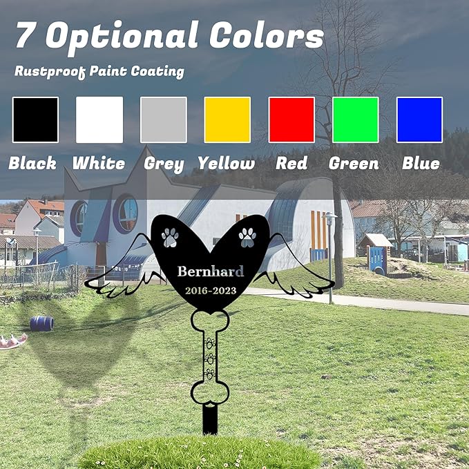 Custom Pet Name Memorial Grave Stake Marker, Custom Pet Garden Metal Stake, Pet Memorial Metal Sign, Personalized Pet Memorial Stake, Outdoor Pet Garden Decor