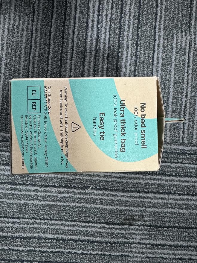 Dog Poop Bags with Handles 100% PCR from Ocean 12 Rolls 144 Counts Big Sizes Leak Proof and Extra Thick Waste Bags Refill Rolls for Walking Small Medium Large Dogs Cats Litter Unscented