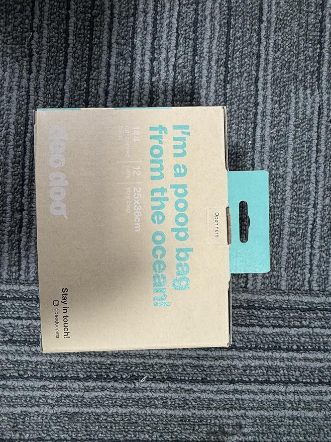 Dog Poop Bags with Handles 100% PCR from Ocean 12 Rolls 144 Counts Big Sizes Leak Proof and Extra Thick Waste Bags Refill Rolls for Walking Small Medium Large Dogs Cats Litter Unscented