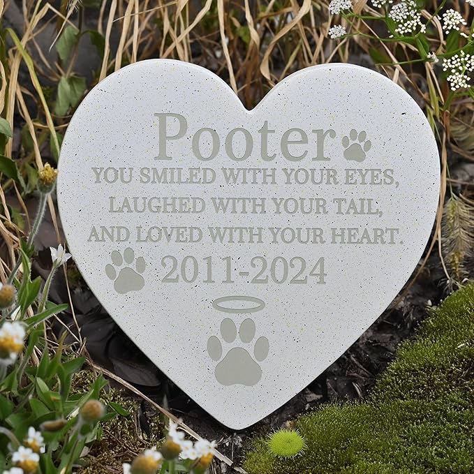 Personalized Pet Stone | Pet Memorial Stone | Dog Memorial Stone | Pet Memorial Gift | Pet Loss Gift | Pet Memorial | Dog Memorial | Cat Memorial | Loss of a Dog - Loved with Your Heart