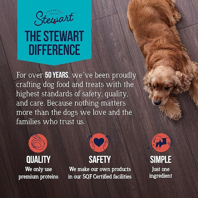 Stewart Chicken Breast Dog Treats, 11.5 oz, ~215 Pieces, Freeze Dried Raw, Single Ingredient, 74% Protein Training Treats or Meal Topper in a Resealable Tub, Grain Free, Gluten Free
