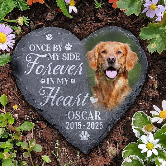 Personalized Dog Memorial Gifts for Loss of Dog, Custom Pet Memorial Stone with Photo Name Date, Stones for Dogs, Gift for Cat Lovers, Bereavement Sympathy Gift for Pet Lover, Quote 1