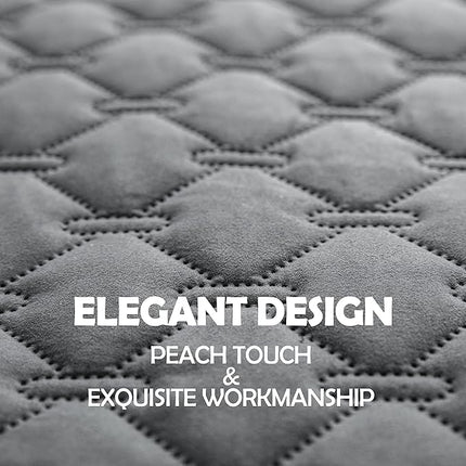 gogobunny 100% Double Sided Waterproof Dog Blanket Soft Pet Bed Cover Reversible Protect Furniture Couch Sofa Car for Puppy Cat Kids (Dark Grey/Light Grey, 30x80 Inch (Pack of 1))