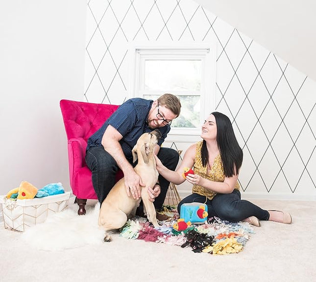 ZippyPaws - Sea Buddies Burrow, Interactive Squeaky Hide and Seek Plush Dog Toy - Fish Miniz, 3 Pack