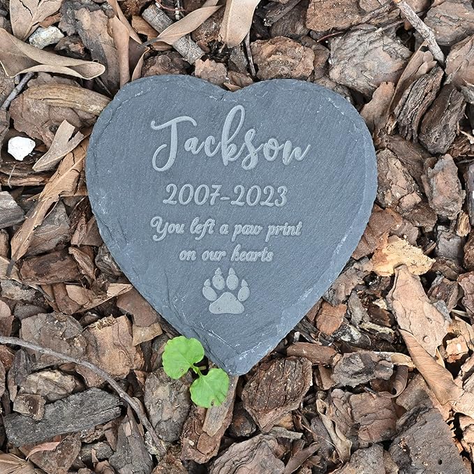 Personalized Pet Memorial Stones - Pet Memorial Gifts for Dogs - Pet Loss Gifts - Sympathy Gifts for Loss of Pet Dog - Gifts for Loss of Pet - Dog Passed Away Gift, 4''×4''/10×10cm