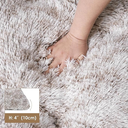 EHEYCIGA Fluffy Dog Crate Bed for Small Dogs, Plush Faux Fur Crate Pad, Calming Anti Anxiety Small Dog Bed, Washable Soft Warm Mat with Non-Slip Bottom, Brown