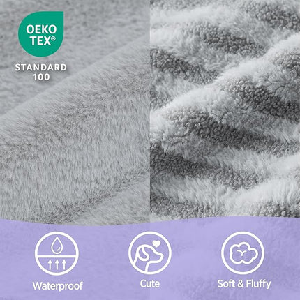 LE SURE Cute L-Plus Dog Beds, Orthopedic Waterproof Large Pet Bed with Sides, High Back Non-Slip Bottom and Egg-Crate Foam Dog Couch Sofa with Washable Removable Cover, Grey