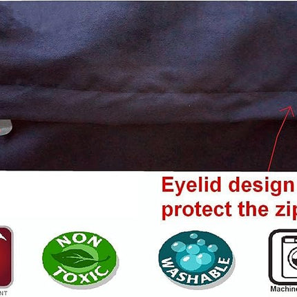 Dogbed4less Orthopedic Gel Memory Foam Pet Dog Bed, Waterproof Liner with External Microsuede Cover and Bonus Antislip Cover (Microsuede Espresso, 41"X27"X4" Inches)