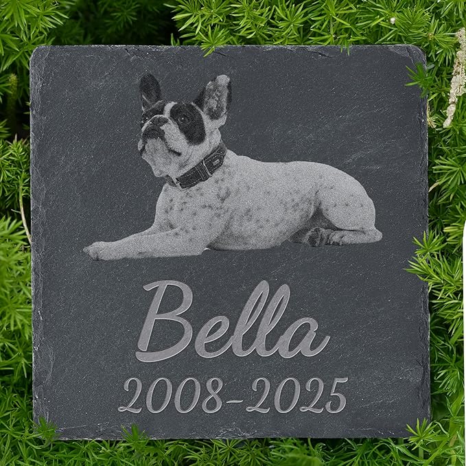 Personalized Pet Memorial Stone, Dog Memorial Gifts, Pet Loss Sympathy Gift, in Memory of Dog Cat - in Memory of Pet（Square）