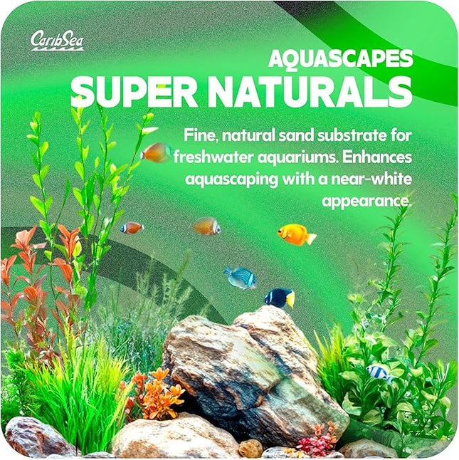 Carib Sea Super Natural Moonlight Sand for Aquarium – 5 lb Each – Ideal for Freshwater Aquaria – Perfect for Discus, Tetras, Angelfish, and More – (Pack of 2)