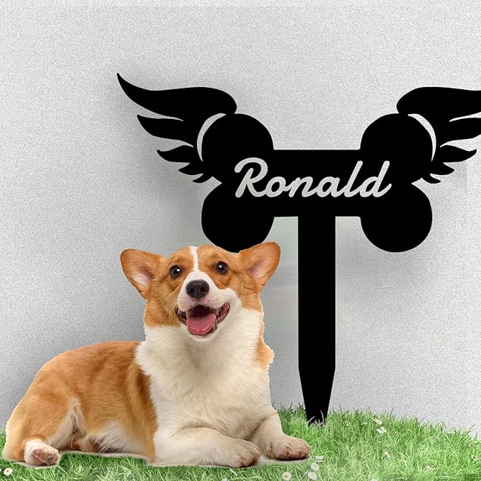 Custom Pet Name Memorial Grave Stake Marker, Custom Pet Garden Metal Stake, Pet Memorial Metal Sign, Personalized Pet Memorial Stake, Outdoor Pet Garden Decor