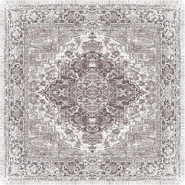 nunubaby Washable Pee Pads for Dogs, Stylish, Non-Slip and Leak-Proof Pee Pads. Reusable Potty Pads for Dogs for Crates and Floors.(Brown/Geo, 54" x54")