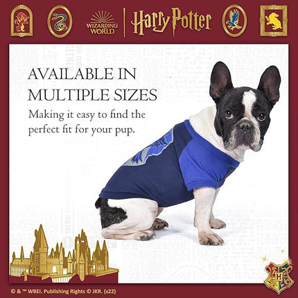 Harry Potter Ravenclaw Dog T-Shirt - Pet Costume Shirt for Dogs - Officially Licensed Dog Apparel & Accessories for Hogwarts Houses, Size Medium