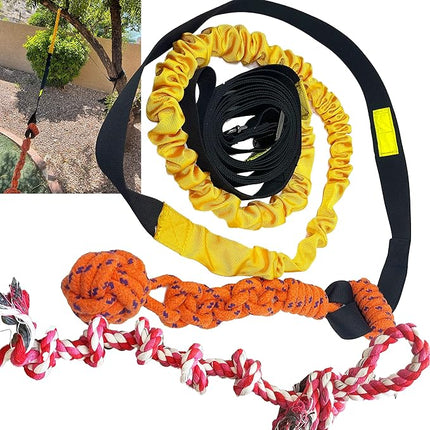 Dog Bungee Toy 20.35 ft Reinforced Interactive Rope with Two Replacement Refills - Dog Rope Toys Interactive Toys
