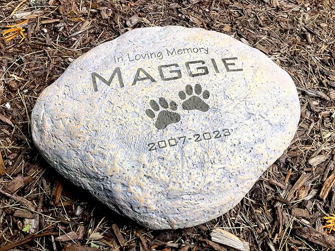 GiftsForYouNow Engraved in Loving Memory Pet Memorial Garden Stone, 11.5 Inch, Pet Loss Gift, Dog Memorial, Temporary Grave Marker, Dog Headstone, Dog Memorial Gift for Loss of Dog