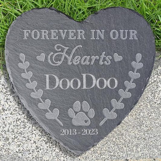 Pet Memorial Stones, Gifts Personalized, Loss of Dog Sympathy Gifts, Bereavement for Pet, Grave Headstone, - Design F, 6''x6''/15x15cm