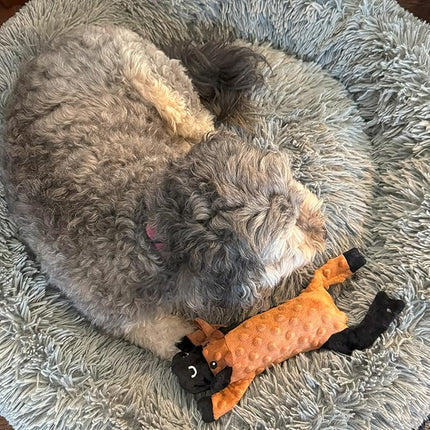 SPOT Skinneeez Extreme Stuffers Cow - Stuffing Free Dog Toy With Squeaker & Rip Stop Mesh Lining for Durability- Insert Plastic Bottle for Extra Crunch, For Small to Medium Puppies & Dogs - 14in