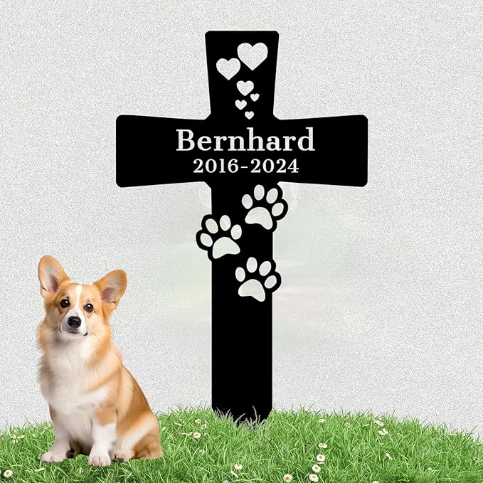 Custom Pet Name Memorial Grave Stake Marker, Custom Pet Garden Metal Stake, Pet Memorial Metal Sign, Personalized Pet Memorial Stake, Outdoor Pet Garden Decor