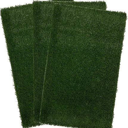 Artificial Grass Puppy Pee Pad for Dogs and Small Pets - Set of Three 41x27 Inch, Reusable 4-Layer Turf Pads for Dogs - Indoor and Outdoor Fake Grass Potty Pet Supplies by PETMAKER