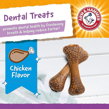 Arm & Hammer for Pets Nubbies Dental Treats for Dogs with Baking Soda and Calcium, Treat Chews Help Fight Bad Breath, Plaque & Tartar, Chicken, Value Bucket, 139 Pcs, 6-Pack (Packaging May Vary)