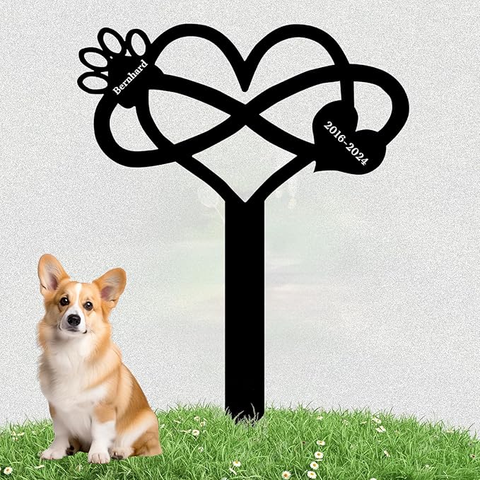 Custom Pet Name Memorial Grave Stake Marker, Custom Pet Garden Metal Stake, Pet Memorial Metal Sign, Personalized Pet Memorial Stake, Outdoor Pet Garden Decor