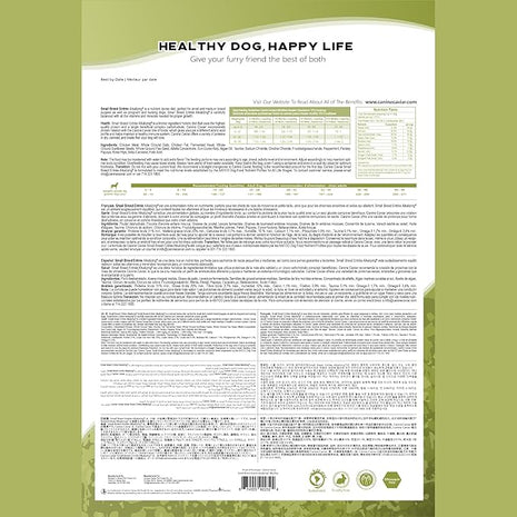 Canine Caviar - Small Breed: Chicken & Whole Ground Oats, Alkaline Dry Dog Food, Limited Ingredients, Gluten-Free, Based on Science & Research, Veterinary Alternative Diet (11 Pound Bag)