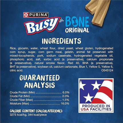 Purina Busy Bone Adult Dog Chew Bone Treats, Original - 6 ct. Pouch