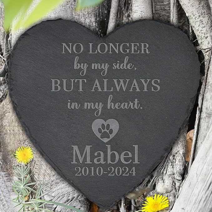 Pet Memorial Stone, Dog Memorial Stone, Dog Memorial Gifts for Loss of Dog, Pet Memorial Gifts, Pet Loss Sympathy Gift, Dog Bereavement Gifts, Dog Passing Away Gifts - Forever in My Heart