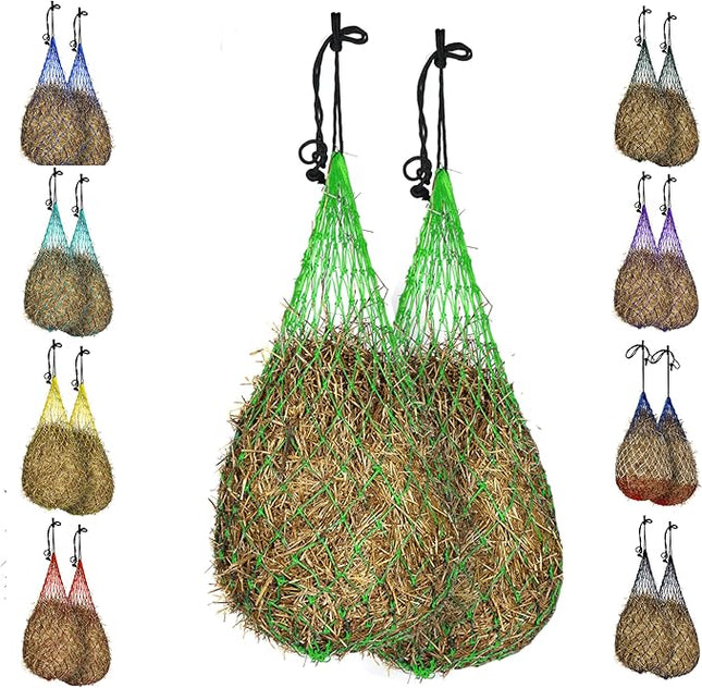 Majestic Ally Hay Net, Set of 2, Length - 54”, Holes 3"x3" for Horses