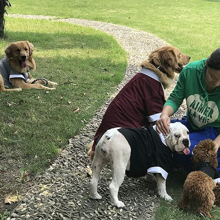 Lovelonglong Bulldog Costume Dog Suit Formal Tuxedo with Black Bow Tie Wedding Clothes for Pugs/French Bulldog/English Bulldog/American Pit Bull Gray B-S