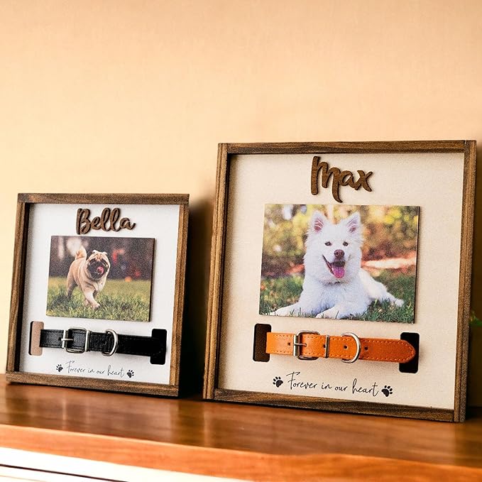 Nazenti Personalized Dog Memorial Gifts, Pet Loss Sign, Pet Memorial Gifts For Dogs, Loss Of Dogs Sympathy Gift, Dog Bereavement Gifts, Pets Loss Gifts Personalized, Cat Condolences Picture Frame